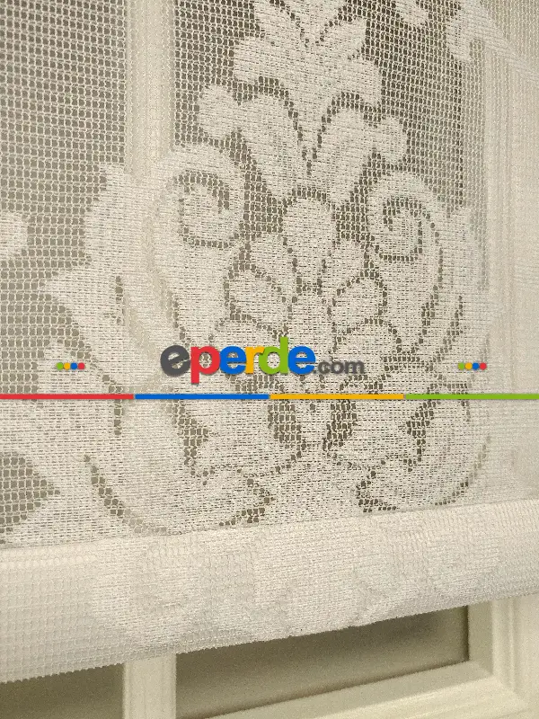 Çiftli Sistem Tül Stor Beyaz Damax Örme Tül- Beyaz