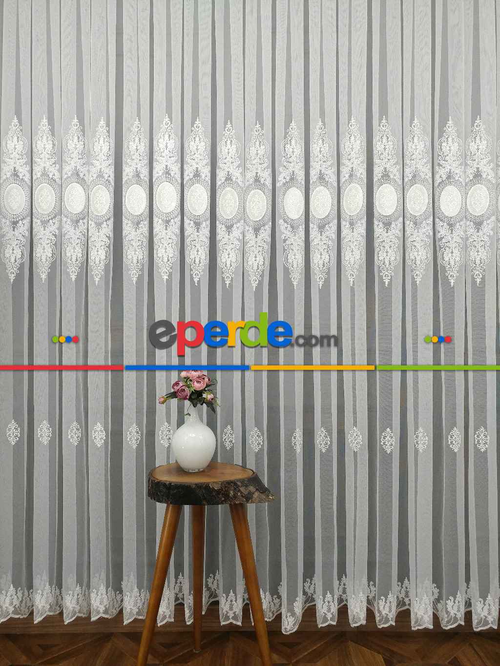 Salon - Örme Tül- Ekru