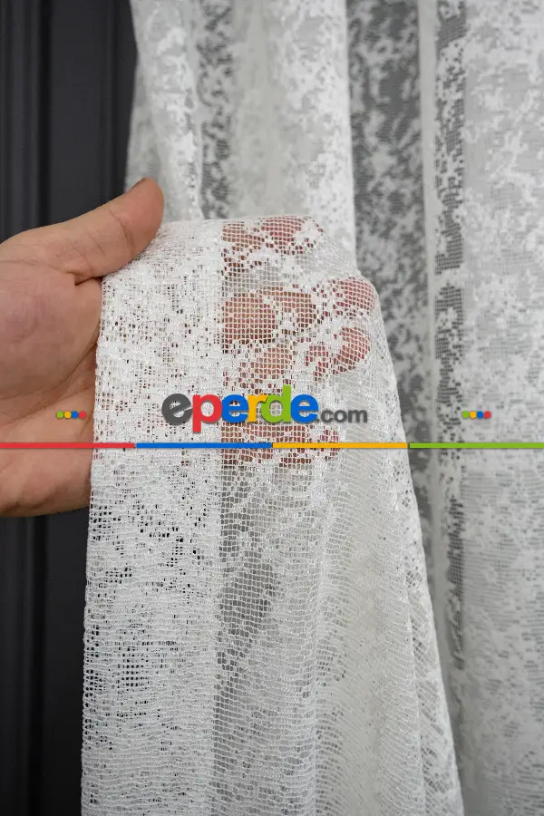 Yatak Odası - Brillant Örme Karlı Tasarım Model Tül