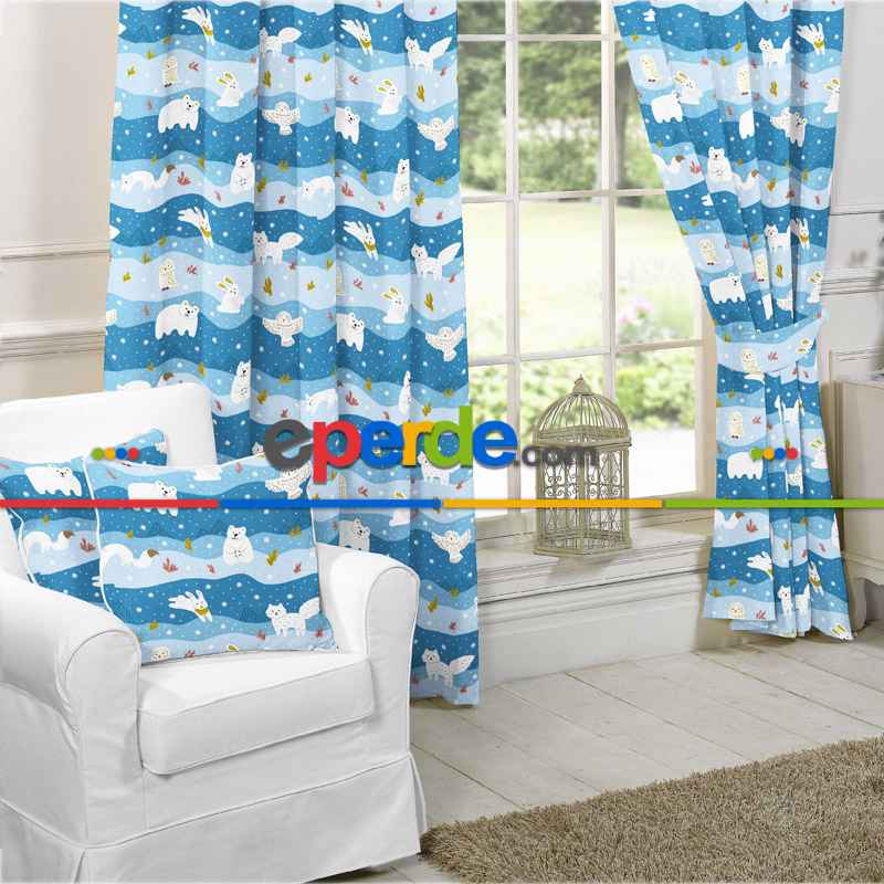 Çocuk Odası Fon Perde Evim 677 Kumaşı Kalındır Duck Bezi Değildir