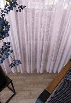 Çocuk Odası - Naturel Keten Tül - Pudra Pembe