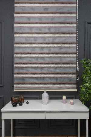 Zebra Perde - Degrade Renk Geçişli Kırık Pileli Zebra Perde