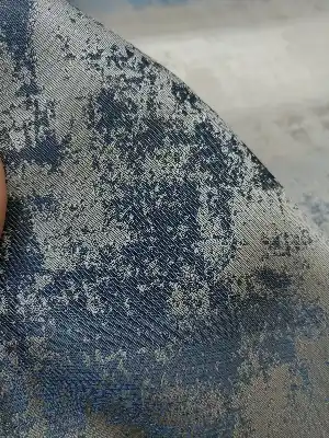 PatineDesenli Buzlu Renk Geçişli Jakar Desenli Salon Fon Perdesi - Turkuaz - Vizon - Bej- Lacivert-bej-vizon Rengi-kahve