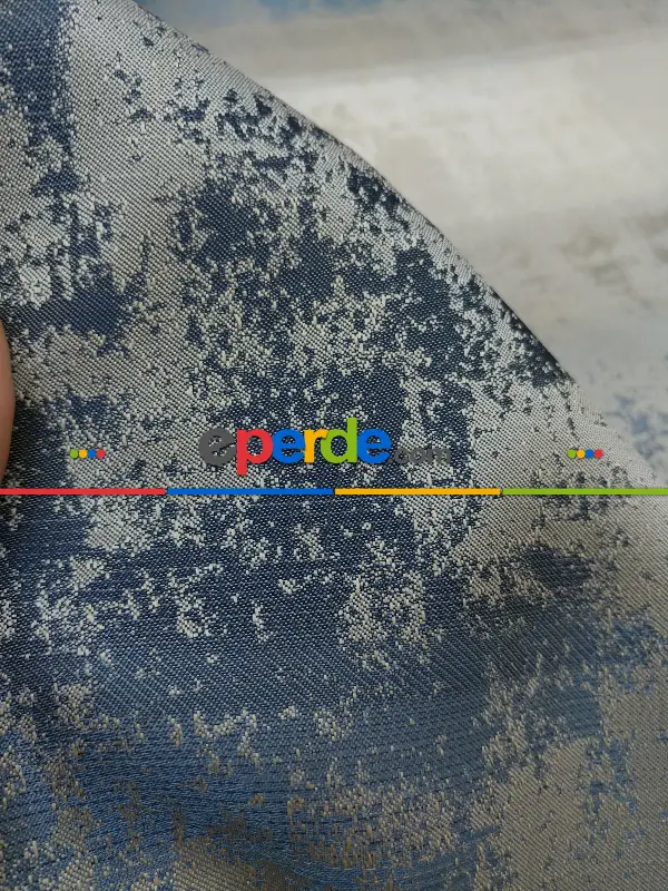 PatineDesenli Buzlu Renk Geçişli Jakar Desenli Salon Fon Perdesi - Turkuaz - Vizon - Bej- Lacivert-bej-vizon Rengi-kahve