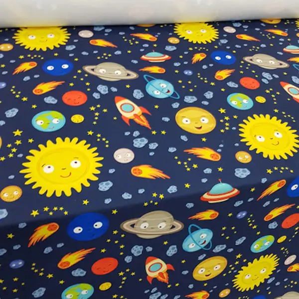 Çocuk Odası Fon Perde K474c - Kumaşı Kalındır Duck Bezi Değildir.- Lacivert-Mavi-Mavi Koyu-Çok Renkli