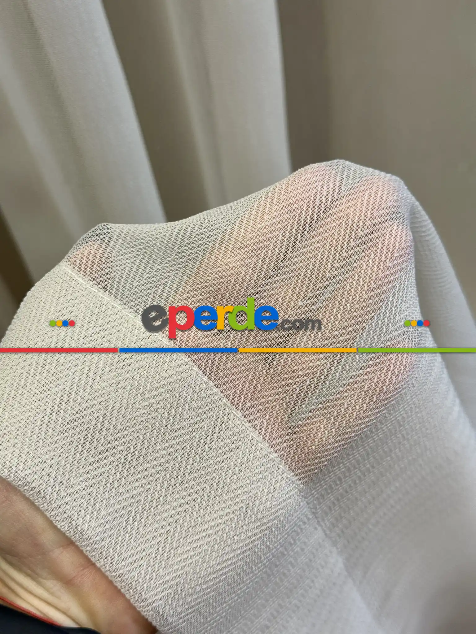 Balık Sırtı Desen Tül Perde, Ağır Gramajlı Premium Seri, Kurşunlu Tül