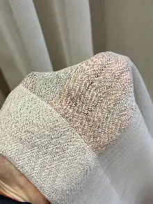 Bej Balık Sırtı Desen Tül Perde, Ağır Gramajlı Premium Seri, Kurşunlu Tül