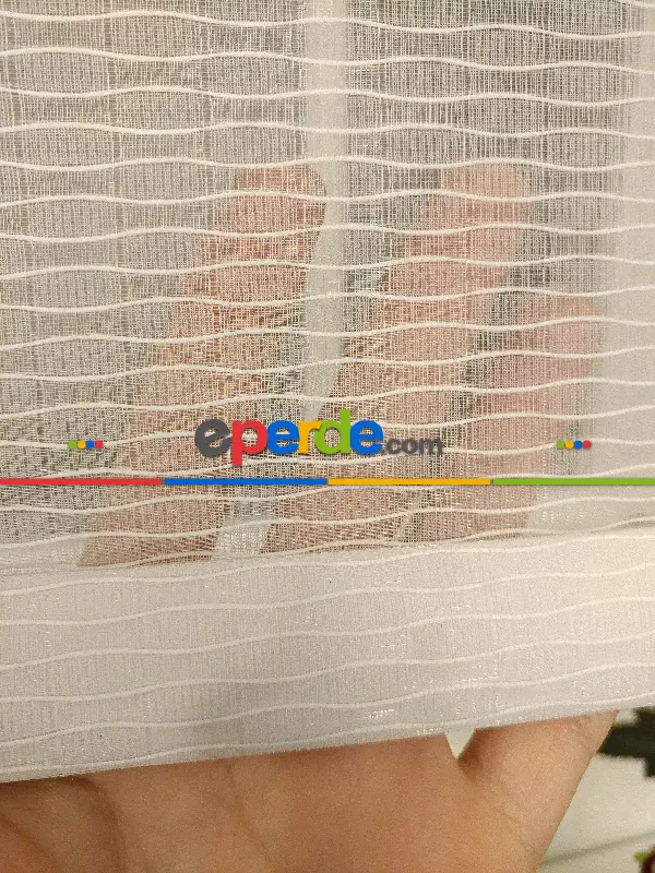 Tül Stor Yeni Sezon Elit Boğma Tül Beyaz- Beyaz 215