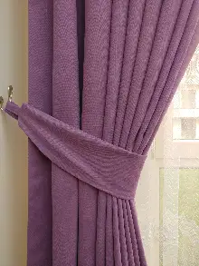 Koyu Lila Düz Fon Perde (dökümlü Fon )- Lila Koyu Lila