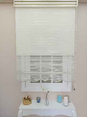 Mutfak Stor Perde - Çiftli Sistem İkili Tül Stor- Beyaz