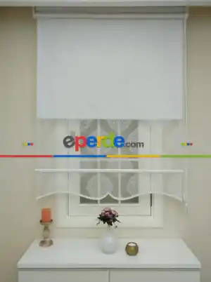 Örme Tül Stor Perde- Ekru