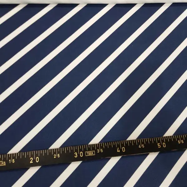 Bebek Odası - Marin Serisi Çizgili Desenli Fon Perde Evm1512-8 Kumaşı Kalındır Duck Bezi Değildir- Lacivert-Beyaz