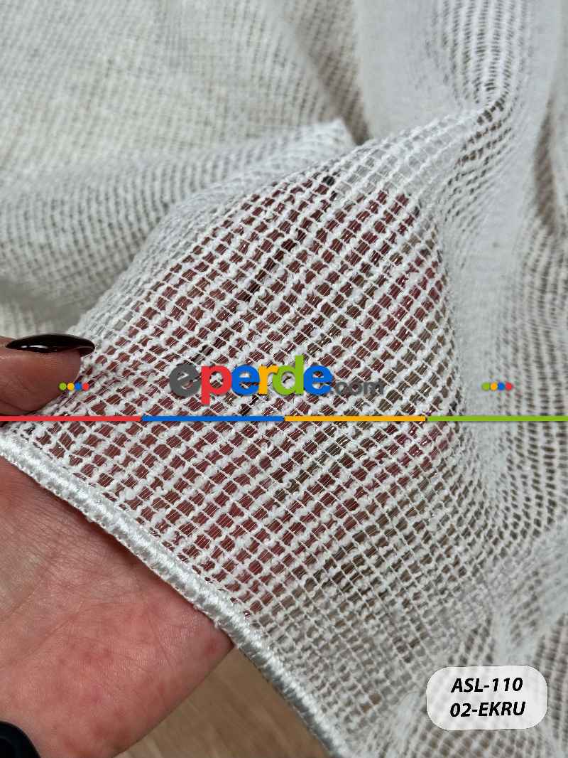 Yatak Odası - Keten Doğal Dokulu Düz Tül Perde, Ağır Gramajlı Özel Dokuma Premium Seri