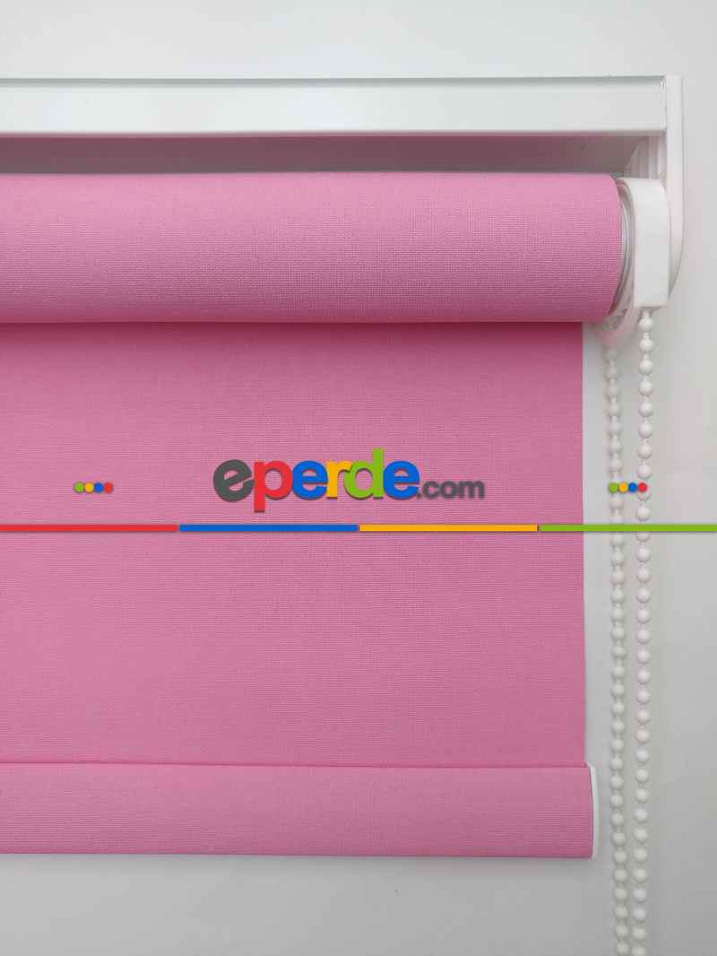 Yıkanabilir Pvc Mat Stor Perde - Pembe 1. Kalite- Pembe