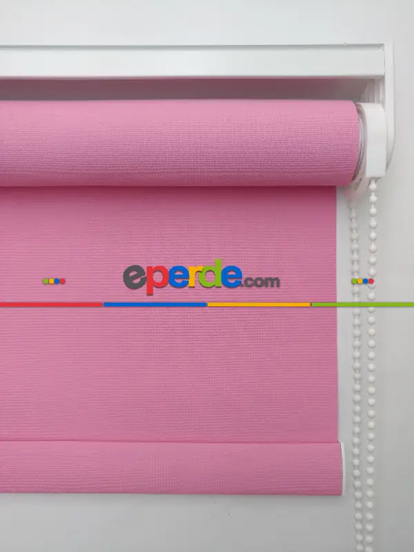 Yıkanabilir Pvc Mat Stor Perde - Pembe 1. Kalite- Pembe