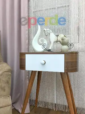 Pudra Pembe Bukle İp Perde- Pembe Pudra Pembe