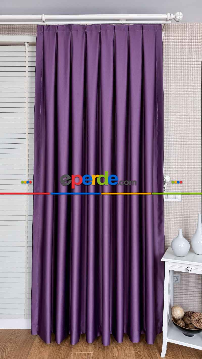 Mor Blackout - Karartma Fon Perde, Premium Kalite Serisidir, %90 Oranında Işığı Keser