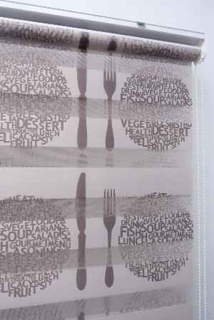 Mutfak Zebra Perde Desenli- Kahverengi