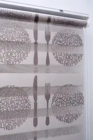 Mutfak Zebra Perde Desenli- Kahverengi