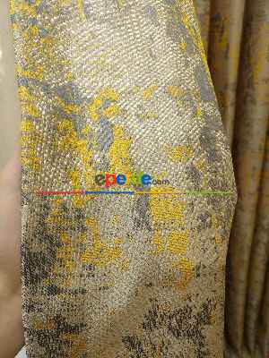 Salon Bej Hardal Desenli Jakar Fon Perde (285 En)-  Çok Renkli 3