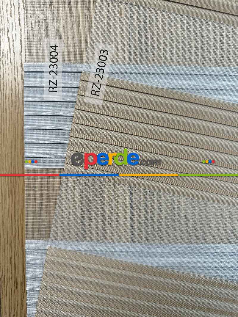 Yatak Odası Gri Pliseli Geniş Zebra Perde, Standart Metal Kasalı Yüksek Kalite Kornişe Kolay Montaj Seçenekli