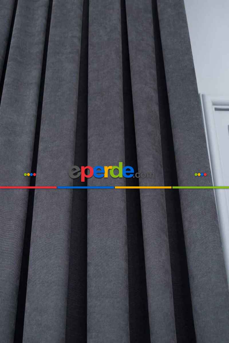 Soft Fon Perde Gri- Gri-füme-antrasit