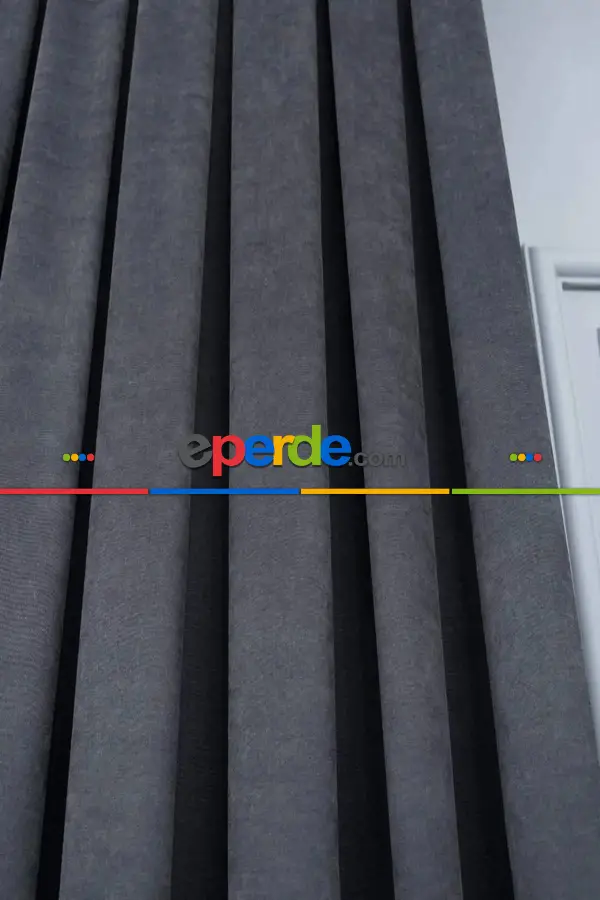 Yatak Odası - Soft Fon Perde Gri- Gri-füme-antrasit