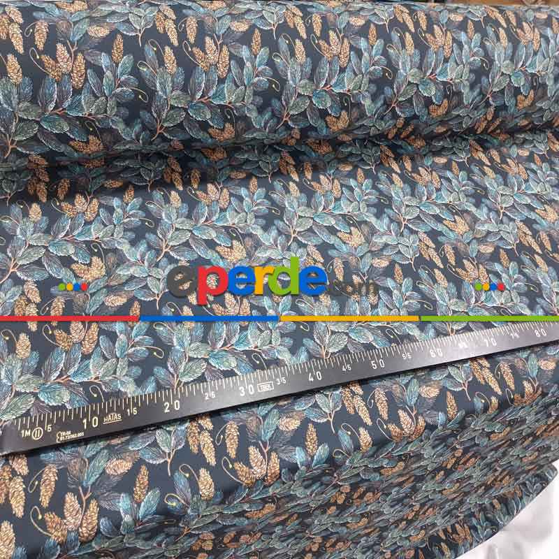 Mutfak Perdesi Kanat Fon Perde Desenli- Siyah