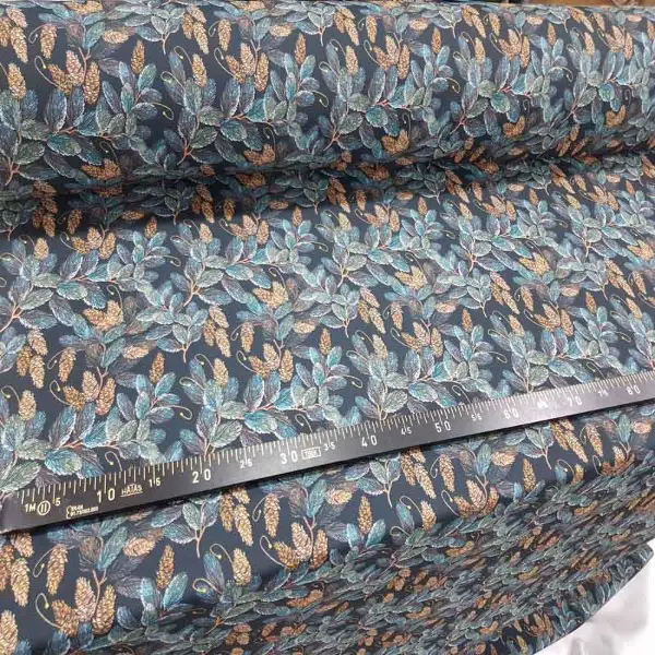 Mutfak Perdesi Kanat Fon Perde Desenli- Siyah