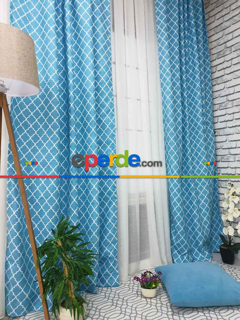 Ottoman Desenli Fon Perde Evm1928 Kumaşı Kalındır Duck Bezi Değildir