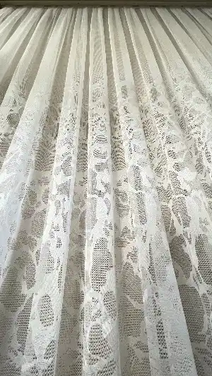 Hazır Ölçülü Fileli Örme Eteği Desenli Normal Pileli Tül Perde