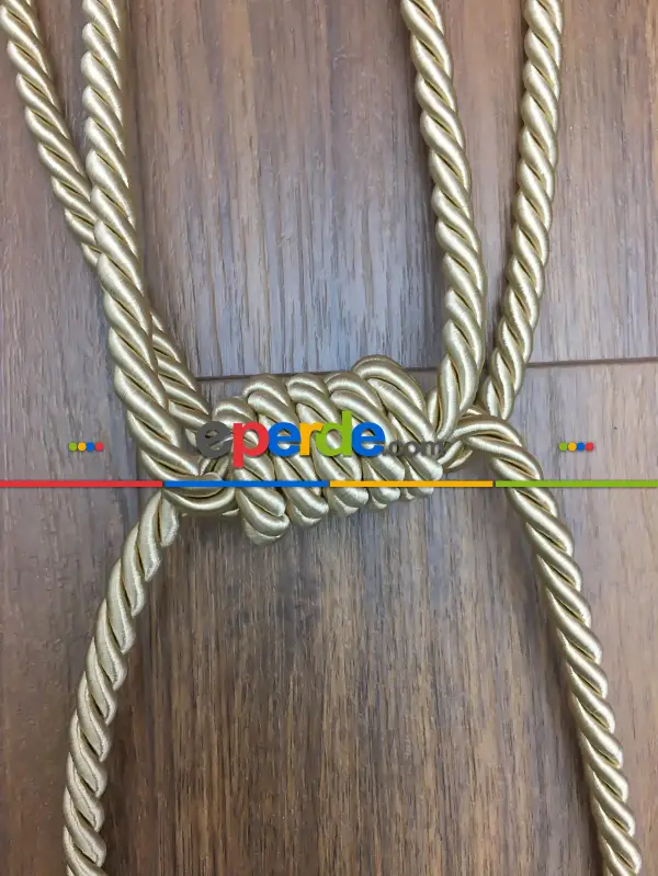 Perde Fon Bağı - Braçol - Krem Rengi - - Krem