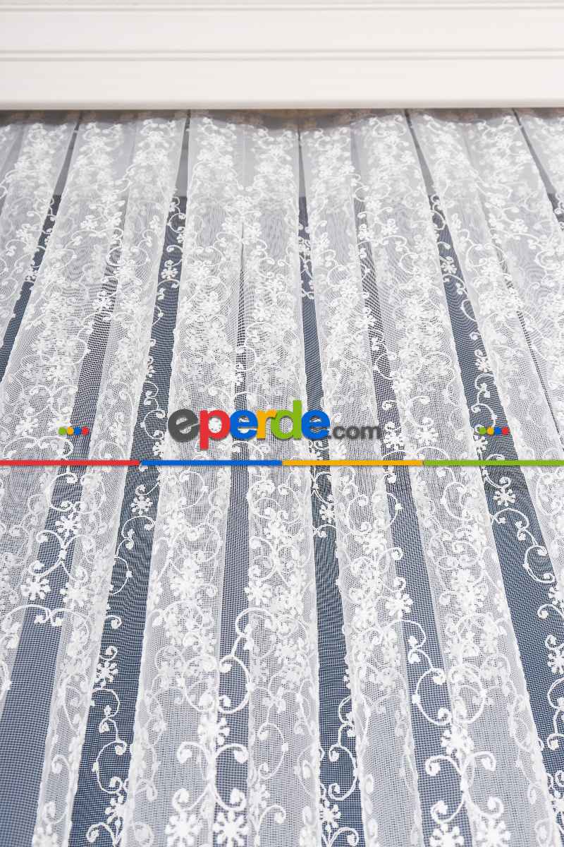 Salon Tül - Brode Işlemeli Tül Perde Özel Seri 901