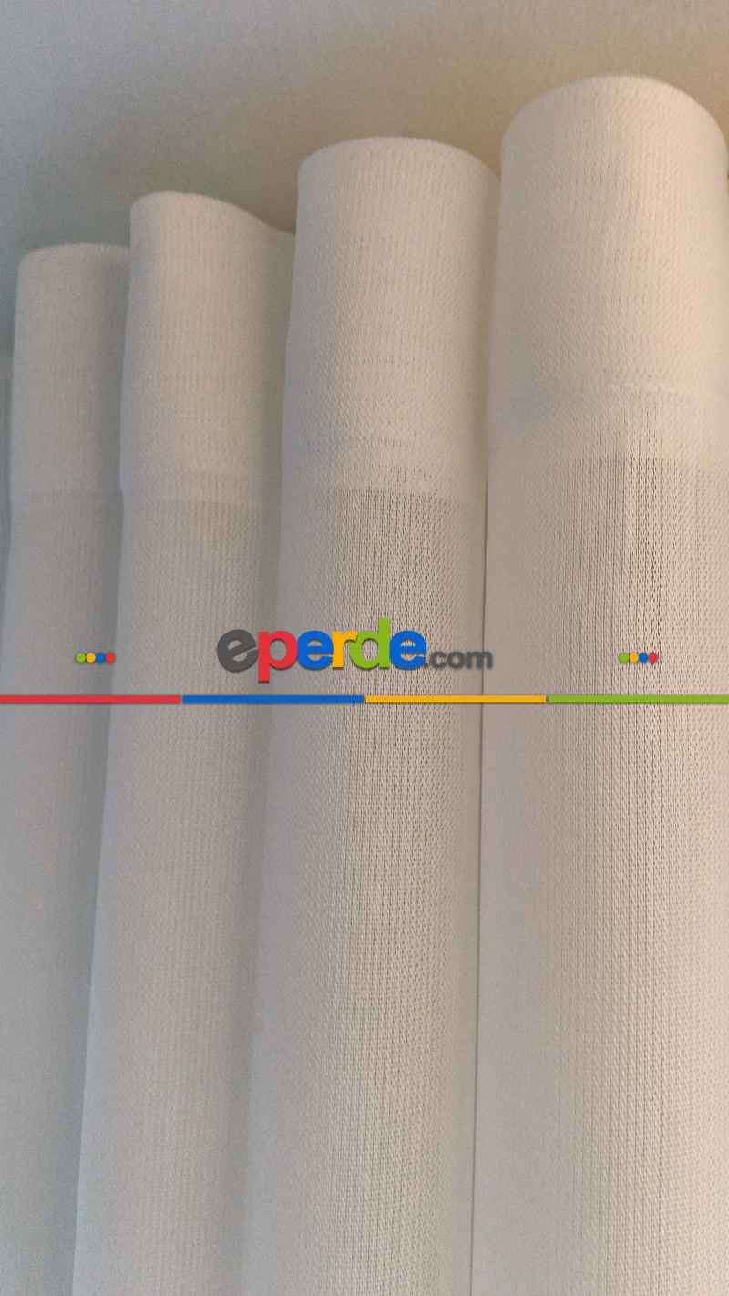 İpeksu – İpeksi Dokulu Modern Yumuşak Tül Perde Renk Ekru