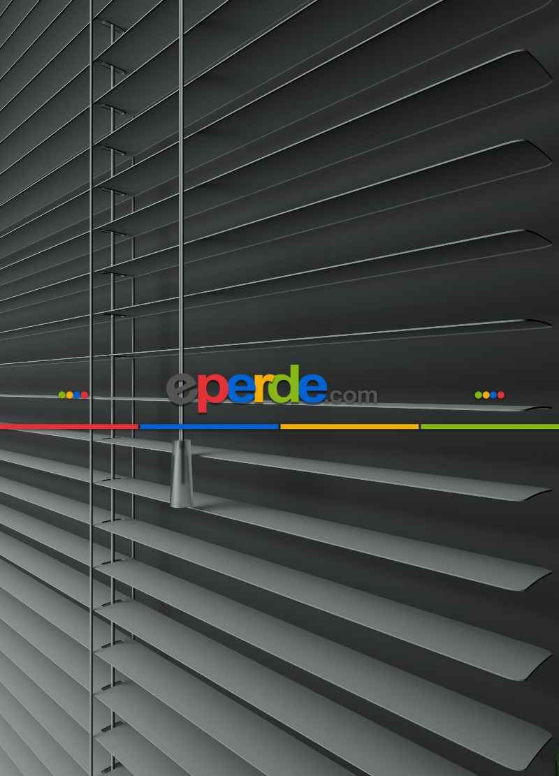 Mutfak - 1. Kalite Gri- Alüminyum Jaluzi Perde - 25mm Kalınlığında