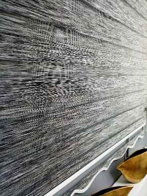 Oturma Odası - Bambu Zebra 2021 Sezonu Siyah-gri Kırçıllı A Kalite Bambu Zebra Perde- Siyah