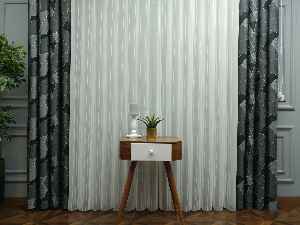 2021 Sezonu - Tül Dikey Zebra Perde - Fon Kumaşlı Tül Dikey Perde - Stor Tül Perde Hepsi Birarada- Gri Açık-gri Koyu-ekru