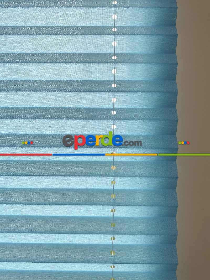 Mutfak - Plisel Perde, Mavi Diamond Seri Cam Balkon Perdesi 1. Kalite Matkapsız Montaj Yaylı Sistem
