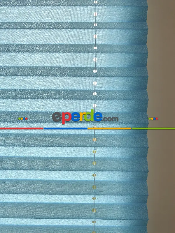 Plise Perde Mavi Renk