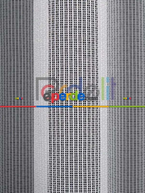 Kare File Dokulu Tül Perde - Yıkanabilir Gramajlı Kumaş