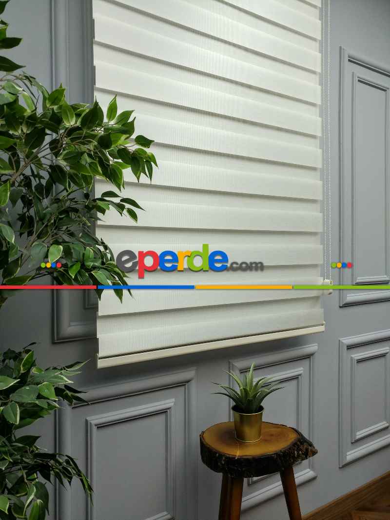 2025 Sezonu - Zebra Perde - Bambu Zebra Perde- Ekru