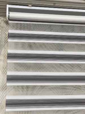 Salon Zebra - Jakarlı Zebra Perde Bdz-03- Gri-Füme-Antrasit-Krem Açık