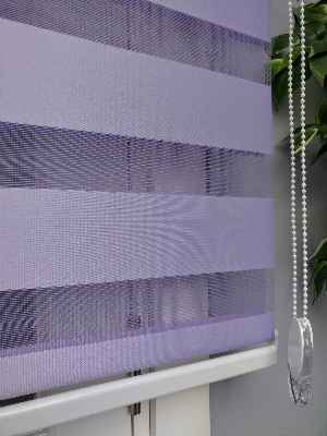 Genç Odası - Perle Home Düz Zebra Perde Mor