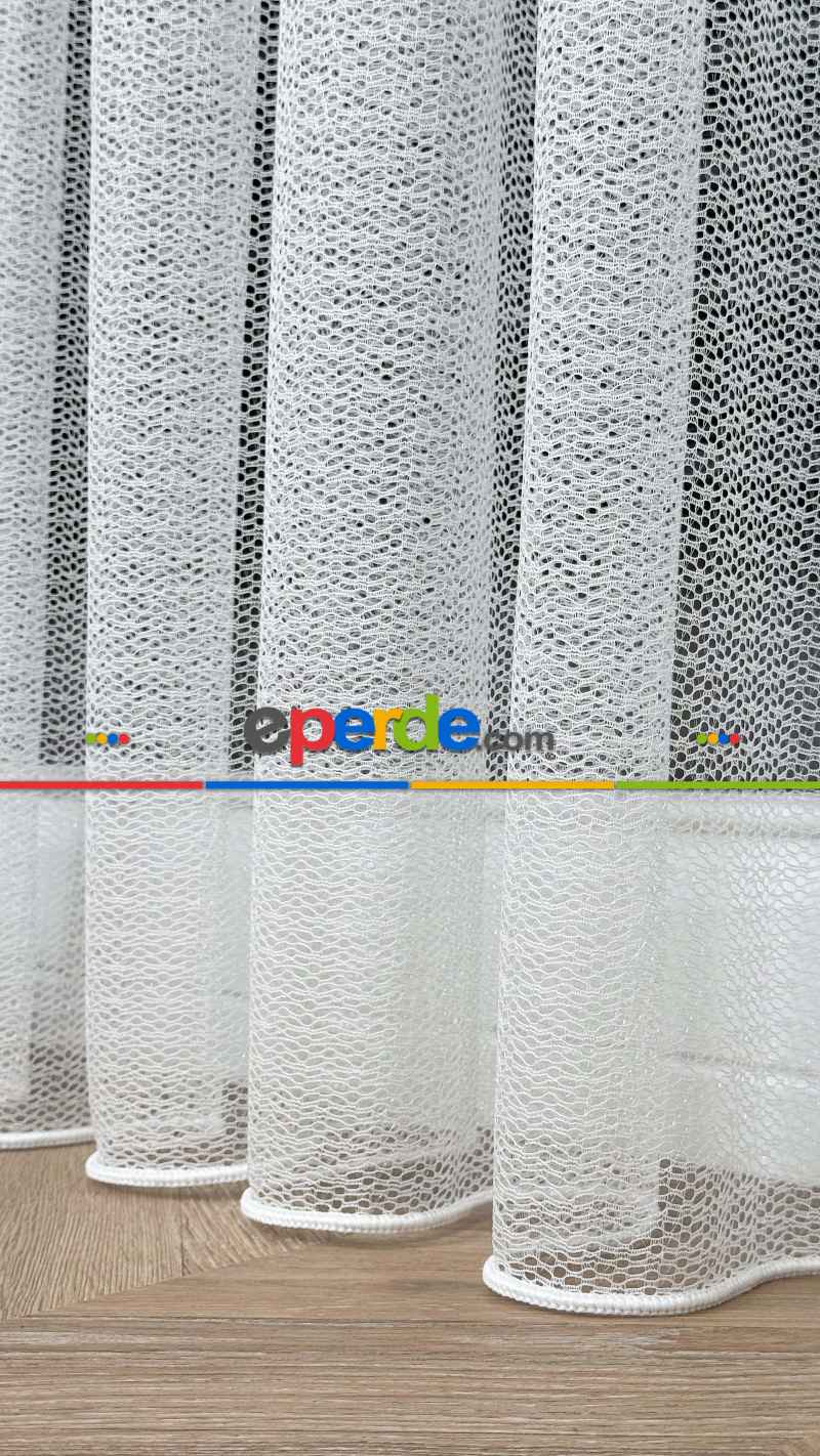 Yatak Odası - Ekru File Tül Perde