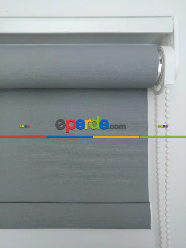 Yıkanabilir Pvc Mat Stor Perde - Gri 1. Kalite- Gri-Füme-Antrasit