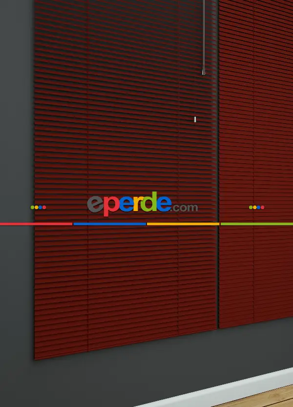 Mutfak - 1. Kalite Kırmızı - Alüminyum Jaluzi Perde - 25mm Kalınlığında