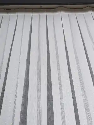 Ozi Yeni Sezon Çizgili Örme Tül Perde