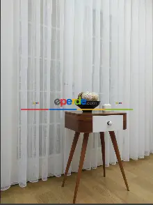 Natural Keten Hazır Ölçü Tül Birinci Kalite İplikten Özel Üretilmiştir - Kurşunlu Tül 100cm X 240cm 