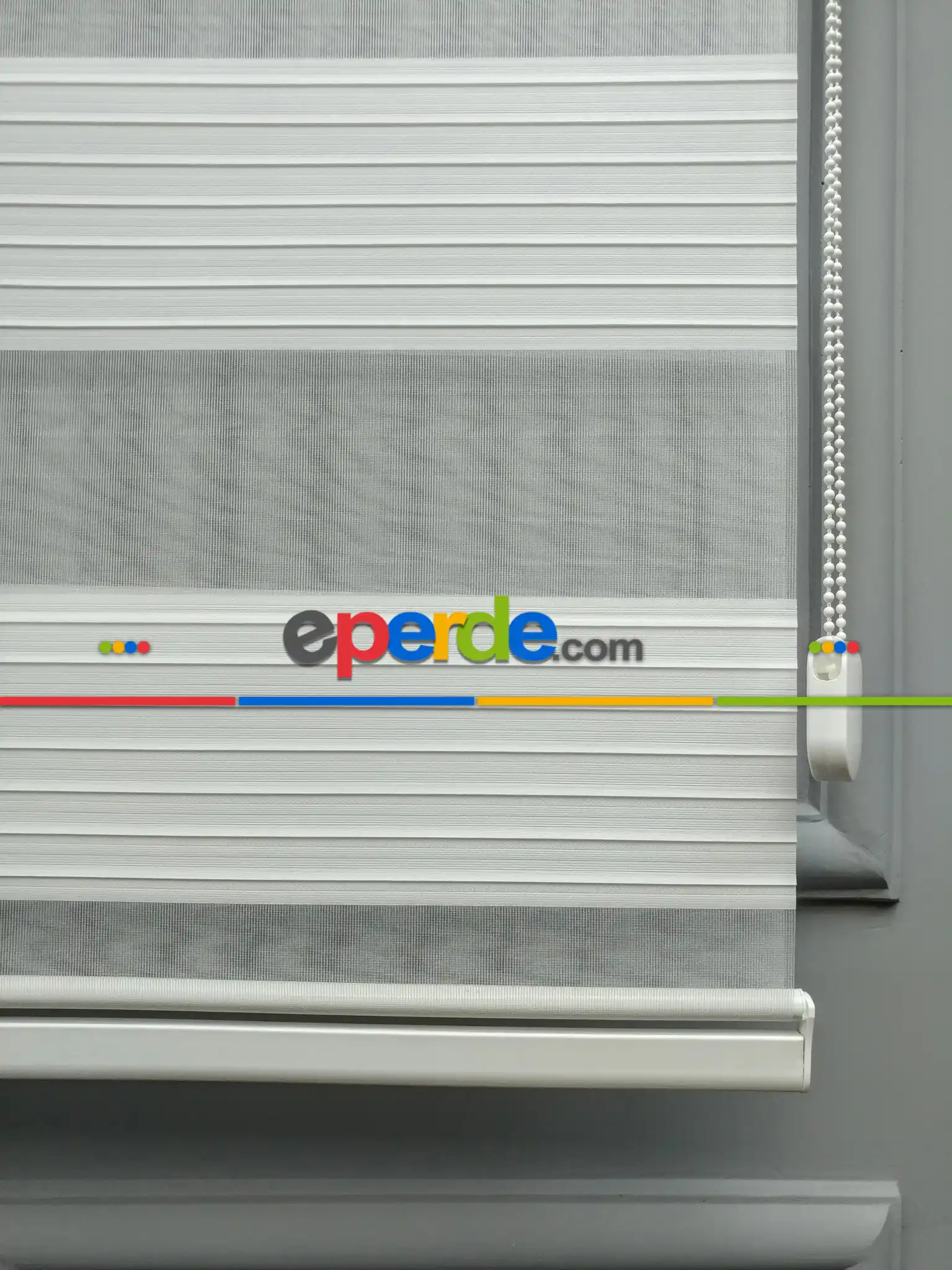 2025 Sezonu - Zebra Perde - Geniş Plise (pileli) Zebra Perde- Krem Açık-ekru