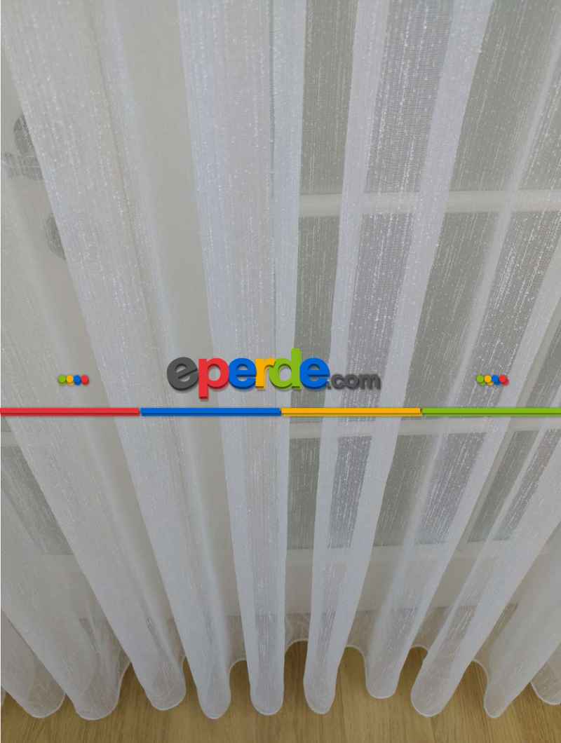 Salon Tül Çise Şantuk Ekru Tül - Kurşunlu Tül